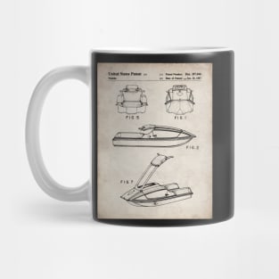 Jet Ski Patent - Watersports Lake Beach House Art - Antique Mug